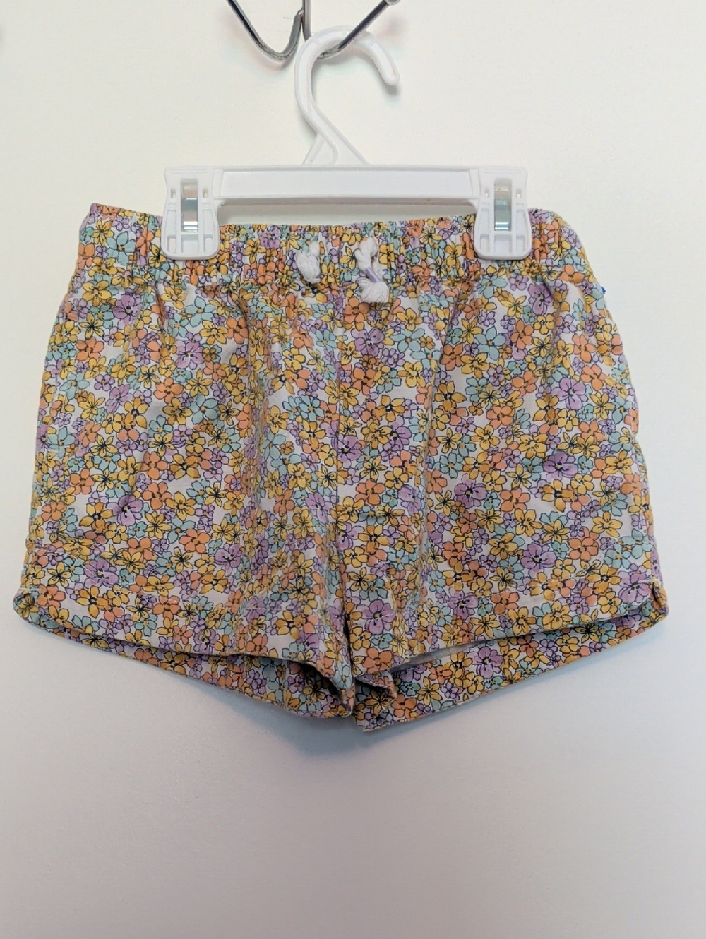 OshKosh B'gosh Floral Elastic-Waist Shorts - Yellow, Lavender, Mint
